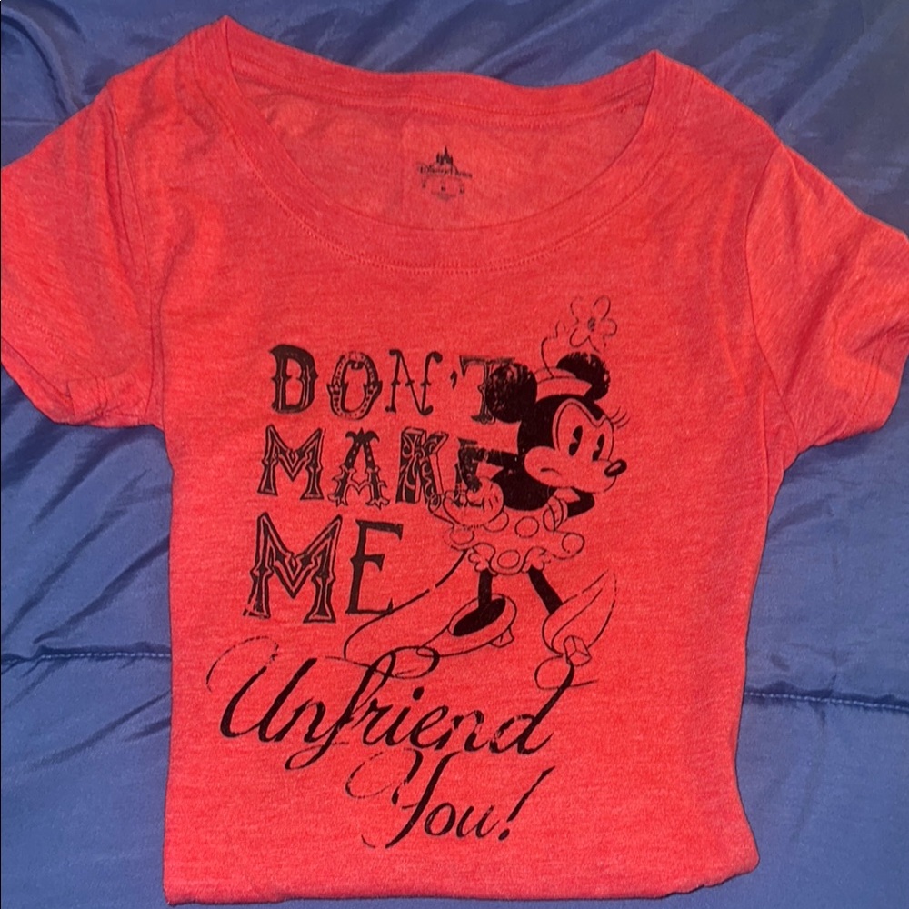 Disney Red Short Sleeve Tee with Graphic Design
